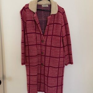 Anthropologie Aldomartins Plaid Sweater Coat